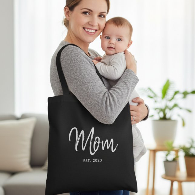 Mom Established New Mom Gift Tote Bag (Creator Uploaded)