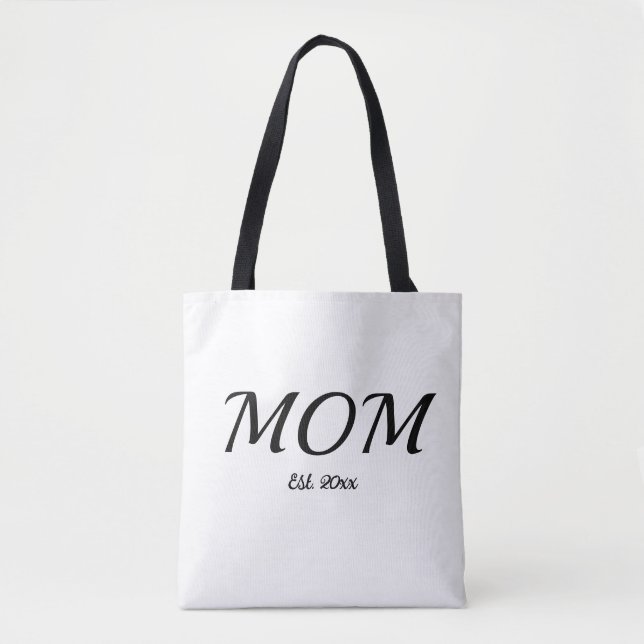 Mom Established New Mom Gift  Tote Bag (Front)