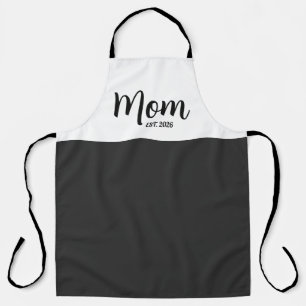 Mom Established New Mother Gift Apron
