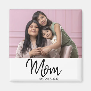 Mom Established Photo Gift Magnet