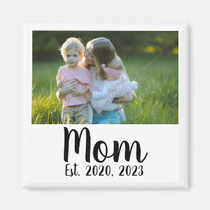 Mom Established Photo Gift Magnet
