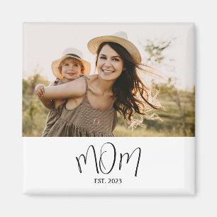 Mom Established Photo Gift Magnet