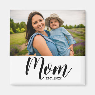 Mom Established Photo Gift Magnet