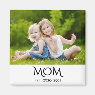 Mom Established Photo Gift Magnet