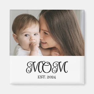 Mom Established Photo Gift Magnet