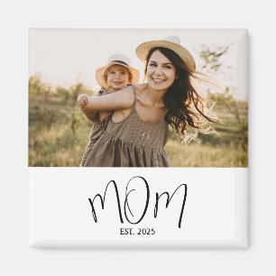 Mom Established Photo Gift Magnet