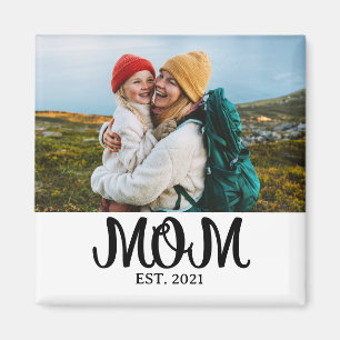 Mom Established Photo Gift Magnet
