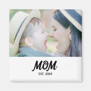 Mom Established Photo Gift Magnet