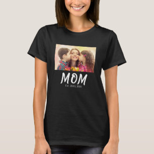 Mom Established Photo Gift T-Shirt