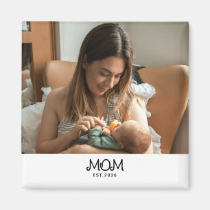 Mom Established Photo Mother's Day Magnet