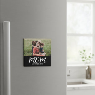 Mom Established Photo Mother's Day Magnet