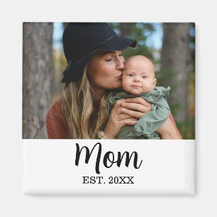 Mom Established Photo Mother's Day Magnet