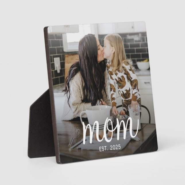 Mom Established Photo Mother's Day Plaque (Front)