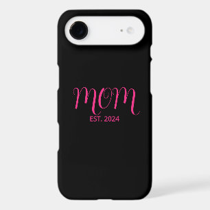Mom Established Pink Script New Mom Gift