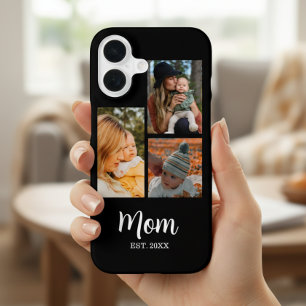 Mom Established Script Black 3 Photo  iPhone 16 Case