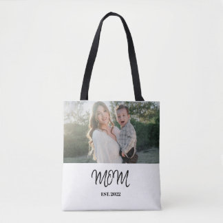 Mom established, Tote Bag with Photo