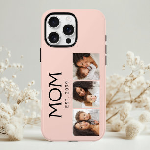 Mom Established Typography Blush Pink 3 Photo iPhone 16 Pro Case