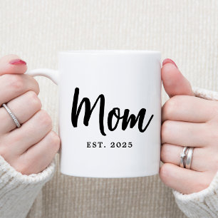 Mom Established Year New Mother Gift Coffee Mug