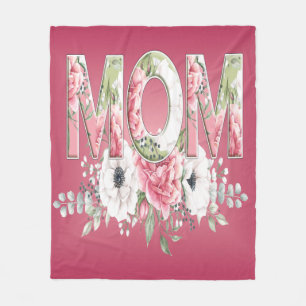 Mom Floral Bouquet Mother's Day Fleece Blanket