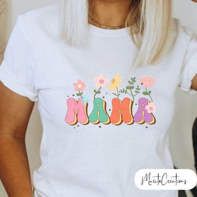 Mom floral t-shirt with retro typography. (Creator Uploaded)
