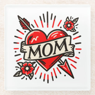 MOM GLASS COASTER