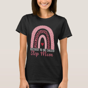 Mom Grandma Blessed To Be Called Step Mom Leopard T-Shirt