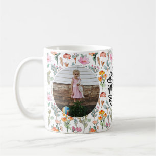 Mom & Grandma Memories: Floral Photo Collage Coffee Mug