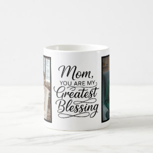 Mom Greatest Blessing Heartfelt Photo Minimalist Coffee Mug