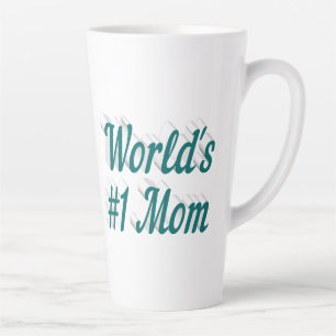 Mom green text  latte mug
