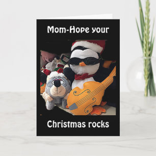 MOM-H0PE Y0UR CHRITMAS "R0CKS"-YOU ROCK HOLIDAY CARD