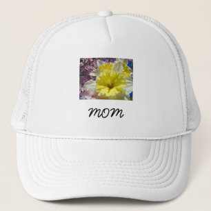 MOM hats Daffodil Flowers Floral Truckers Hat