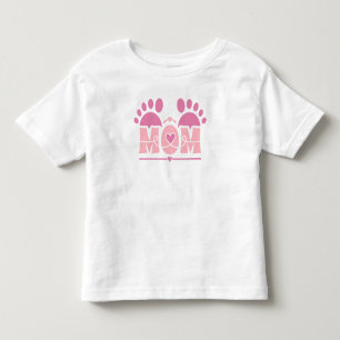 MOM Heart Footprint Toddler T-Shirt