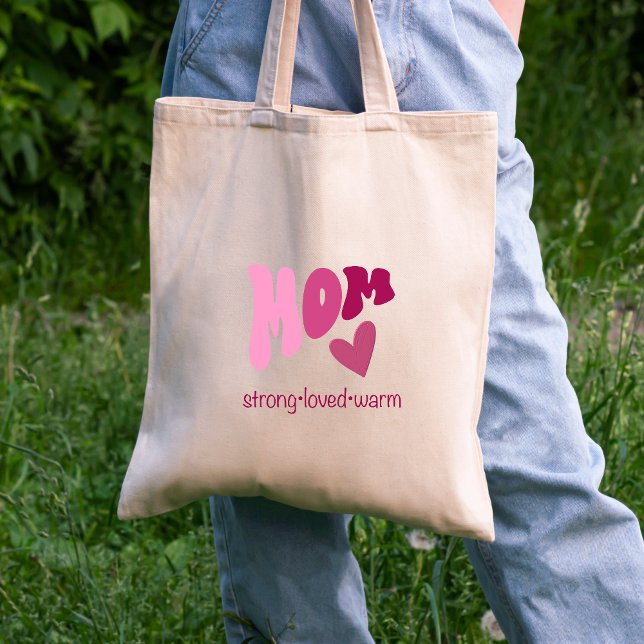 Mom  heart tote bag (Tote bag mom heart)