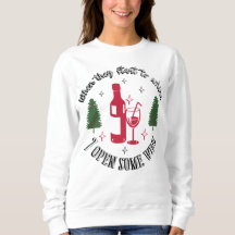 Mom Holiday Wine Humor Sweater