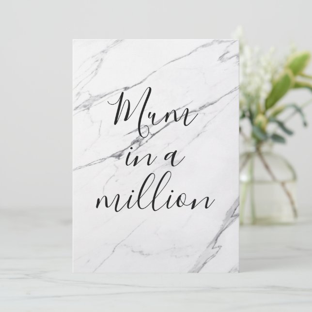 Mom in a Million | White Marble Mother's Day (Standing Front)