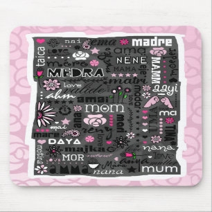 MOM IN DIFFERENT LANGUAGES MOUSEPAD