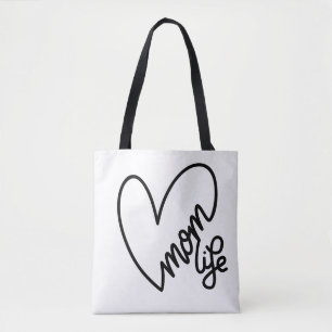 MOM LIFE CANVAS TOTE BAG