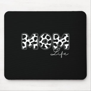 Mom life cow print family matching mother's day mouse pad
