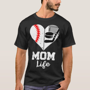 Mom Life Heart Funny Sell Hockey Mom T-Shirt