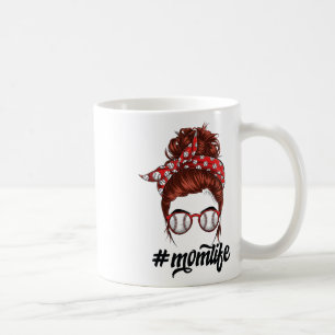 Mom Life Messy Bun Sell Softll Team Funny Mother's Coffee Mug