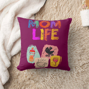 MOM LIFE Throw Pillow – Joy of Motherhood