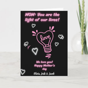 MOM LIGHT OF OUR LIVES PERSONALIZED CARD