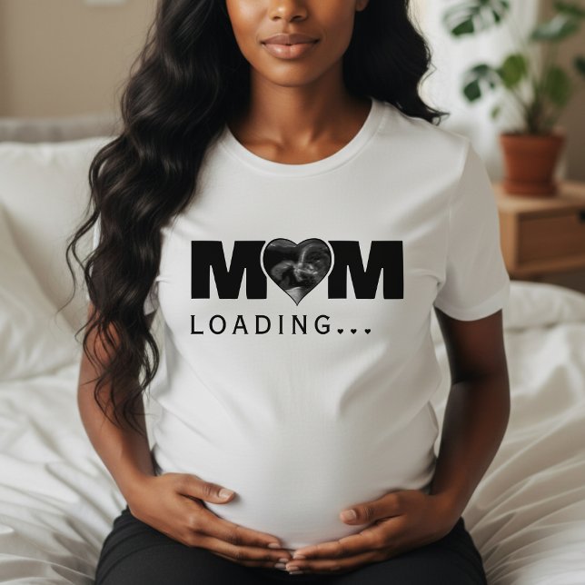 Mom Loading Heart Photo Ultrasound Baby Shower T-Shirt (Mom Loading Heart Photo Ultrasound Baby Shower T-Shirt
)