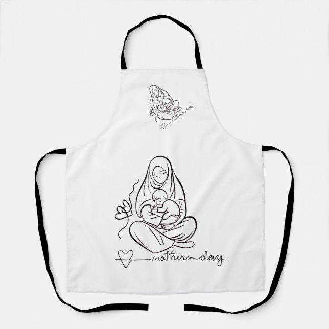Mom Love  Beautiful Design Apron (Front)