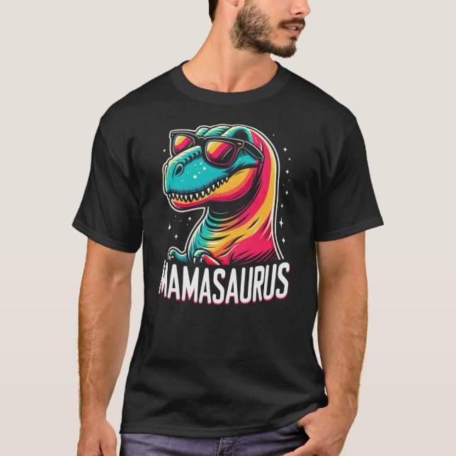 Mom Mamasaurus T Rex Dinosaur Birthday Dinosaur Mo T-Shirt (Front)