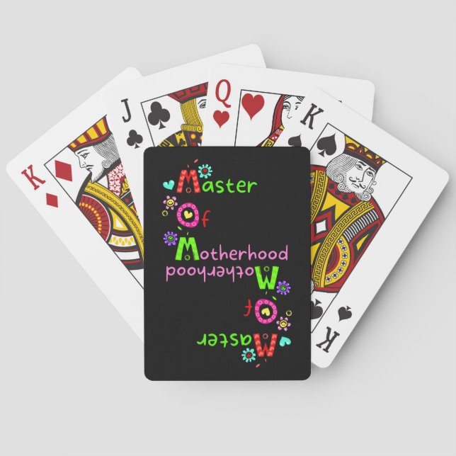 MOM MASTER OF MOTHERHOOD  funny mother's day       Playing Cards (Back)