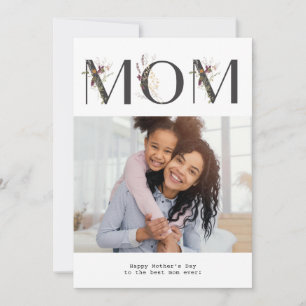 MOM   modern happy mother's day card