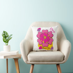 Mom My Forever Flower Design  Cushion