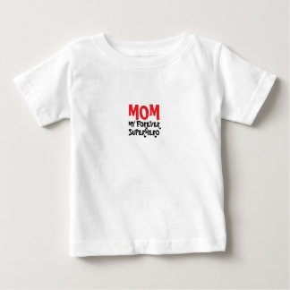 Mom My Forever Superhero red black Baby T-Shirt