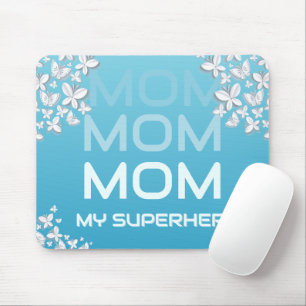 MOM My Superhero Blue Mouse Pad